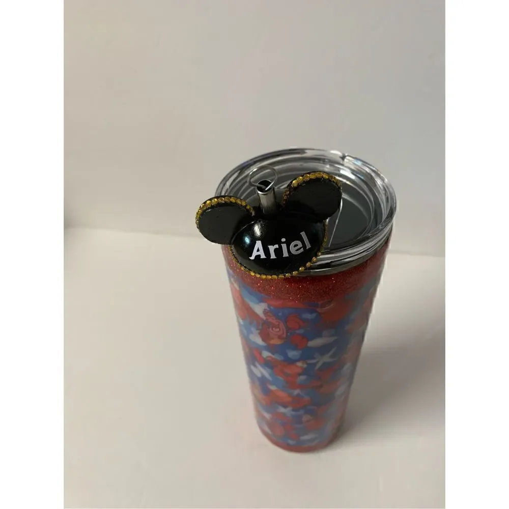 Handmade Mermaid/Lobster 20 oz Tumbler with straw topper